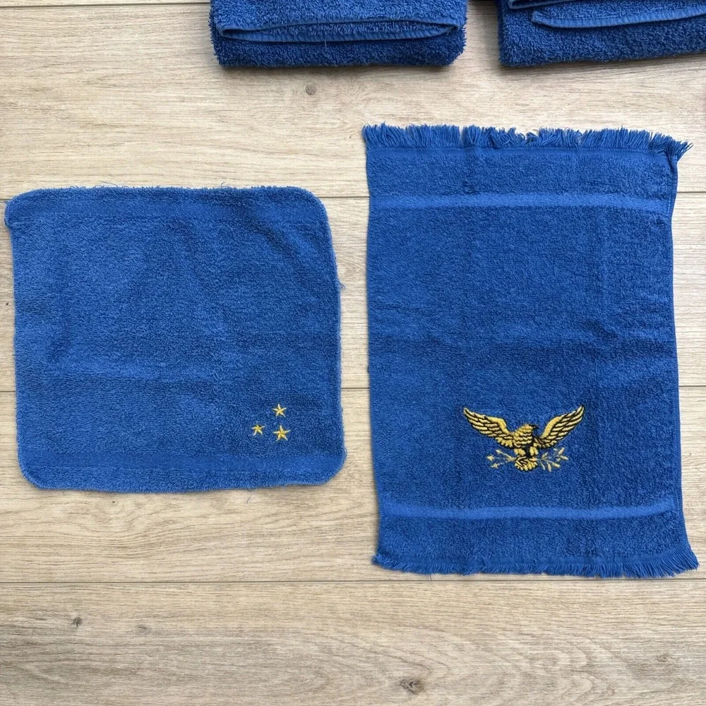 Vintage American‎ Eagle Embroidered Towels Set Patriotic American